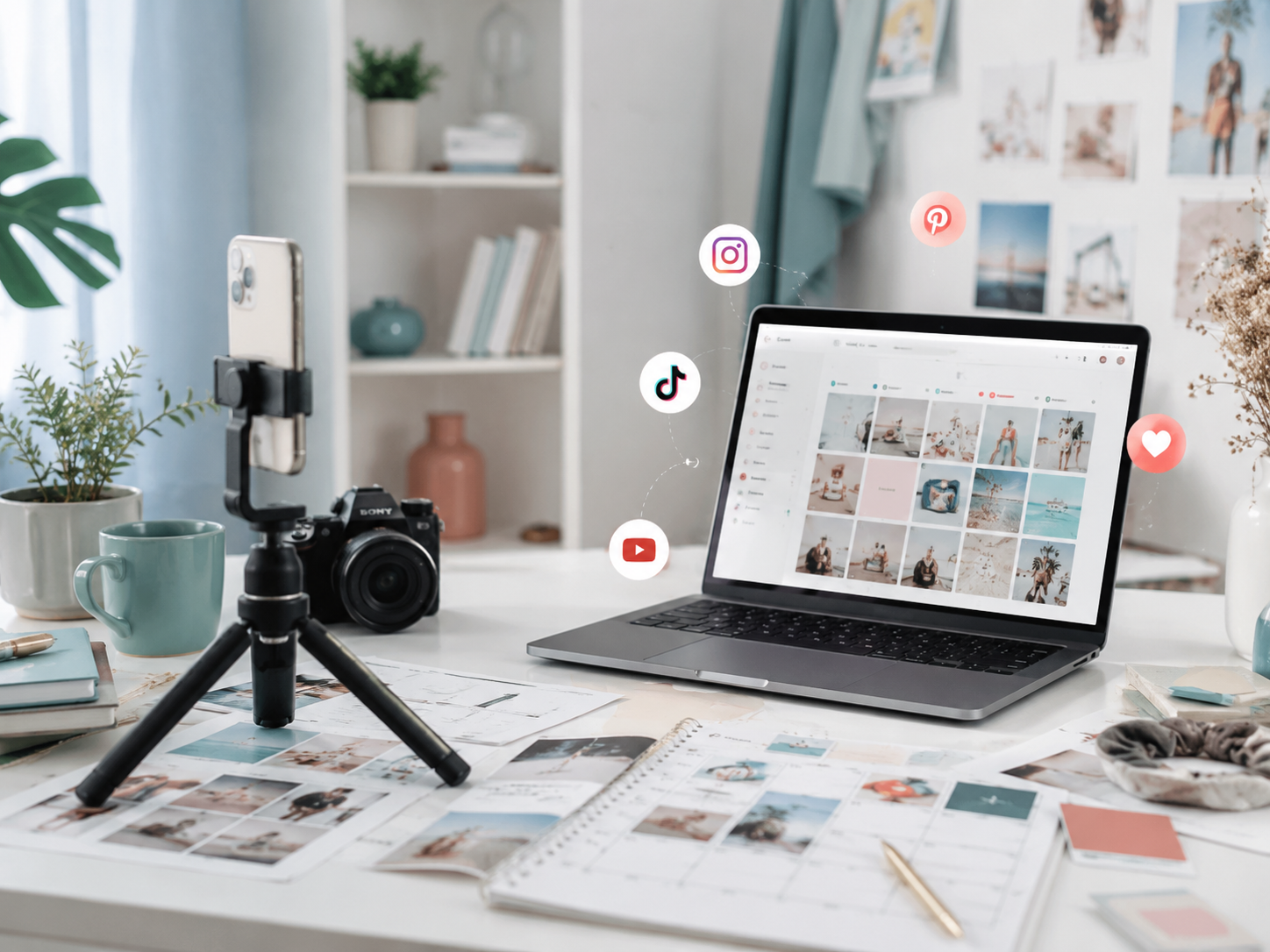 Gestión estratégica de redes sociales y creación de contenido digital.